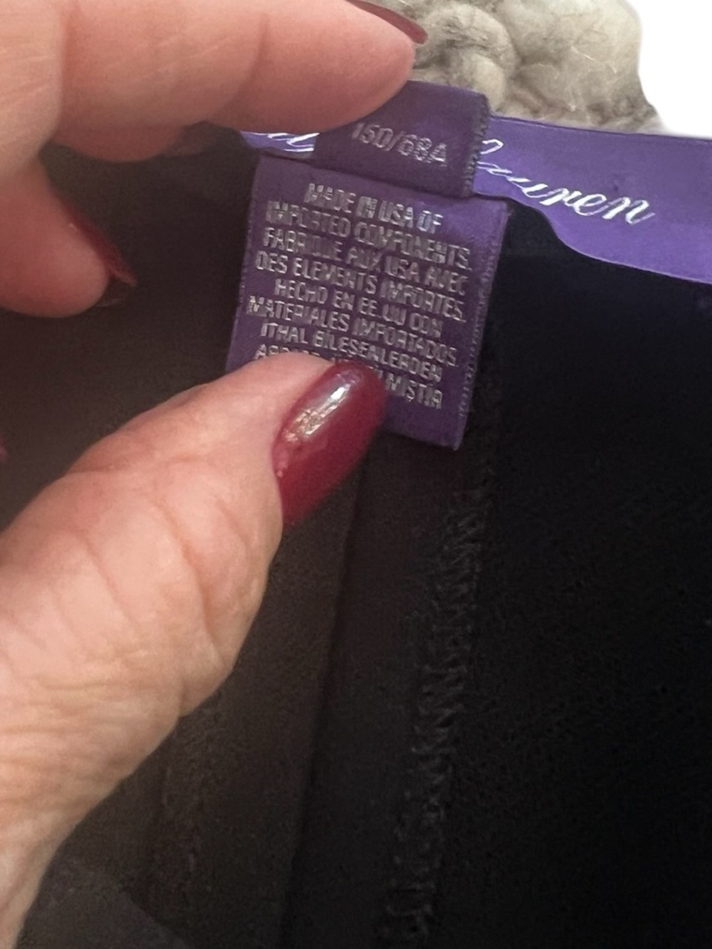 Ralph Lauren Purple Label black dress slacks Tag size 0 side zip newer wool - Picture 4 of 8